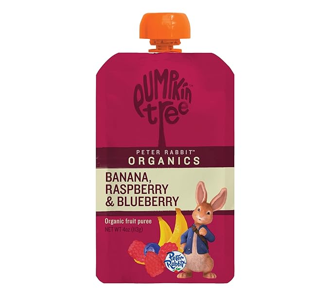 Peter Rabbit Organics Baby Raspberry Banana Blueberry, 4 oz