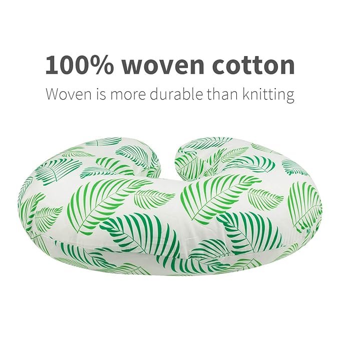 ALVABABY Nursing Pillow Cover Slipcover,Soft and Comfortable,Feathers Design,Maternity Breastfeeding Newborn Infant Feeding Cushion Cover ZT-CZ01