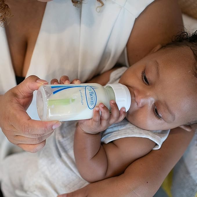 Dr. Brown’s Natural Flow Anti-Colic Options+ Narrow Baby Bottles 4 oz/120 mL, with Level 1 Slow Flow Nipple, 4 Pack, 0m+ and Clean Steam Baby Bottle and Pacifier Sterilizer and Dryer