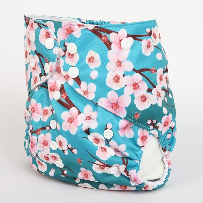 2 to 7 Years Old Junior Big Cloth Diaper Nappy Pocket Reusable Baby Kids Toddler (Peachblossom)
