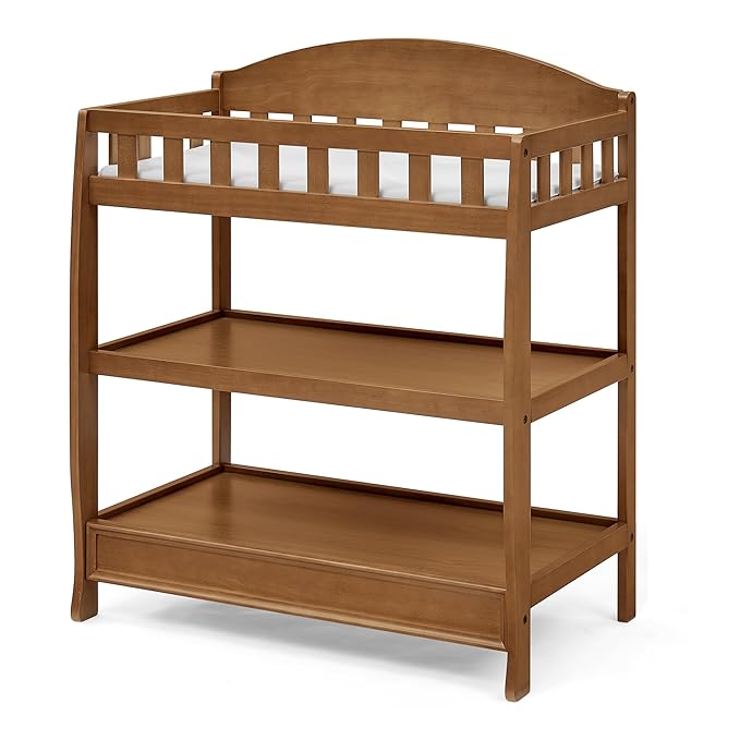 Delta Children Infant Changing Table with Pad, Chestnut
