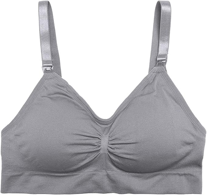 Womens Nursing Bra Seamless Sleeping Wirefree Breastfeeding Maternity Bralette with Removable Spill Prevention Pads