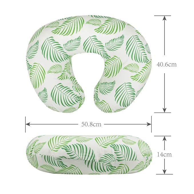 ALVABABY Nursing Pillow Cover Slipcover,Soft and Comfortable,Feathers Design,Maternity Breastfeeding Newborn Infant Feeding Cushion Cover ZT-CZ01