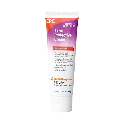Smith+Nephew SECURA Extra Protective Cream Tube & Total Body Foam Cleanser, 3.25oz Diaper Rash Cream & 8.5oz No-Rinse Foaming Body Cleanser