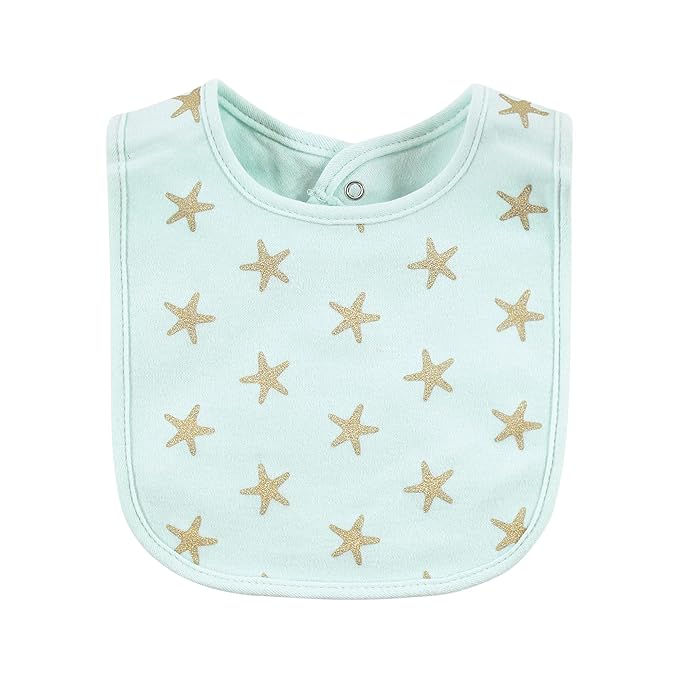 Hudson Baby Unisex Baby Cotton Bibs, Turtley Adorable, One Size