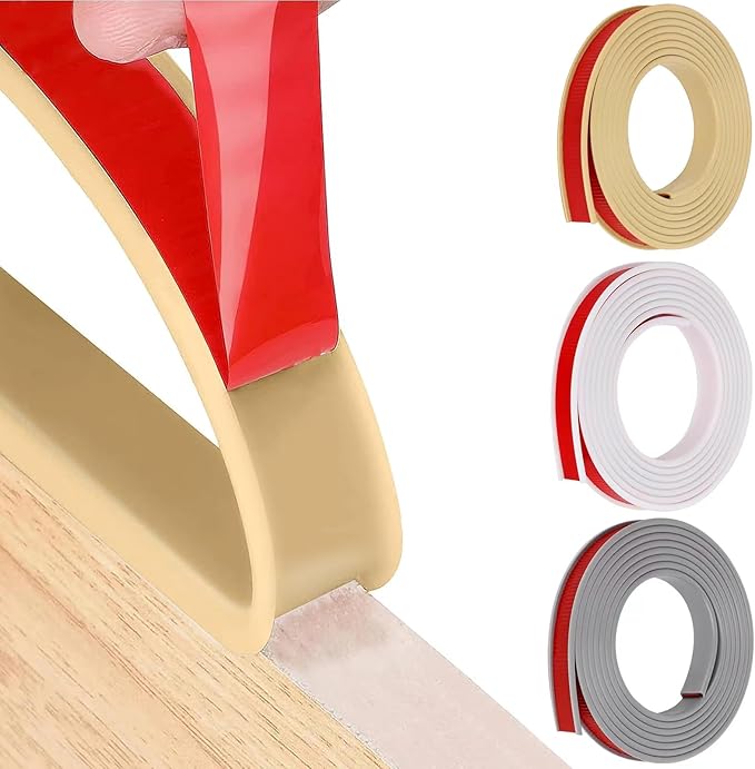 16.4ft U-Shape Edge Banding, HeiPen Self Adhesive Rubber Edge Trim, TPE Flexible Furniture Edge Protector for Wood Veneer Cabinet Repair Furniture Restoration (30mm, Camel, 1)