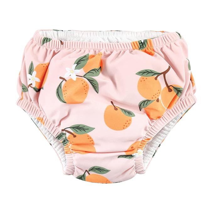 Hudson Baby Unisex Baby Swim Diapers, Oranges, 6-12 Months