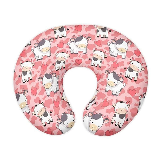 Jeiento Love Heart Cartoon Cow Nursing Pillow Covers Cattle Animal Cartoon Breastfeeding U-Shaped for Bottle Feeding SOT Comfortable Nursing Pillow Slipcovers Washable