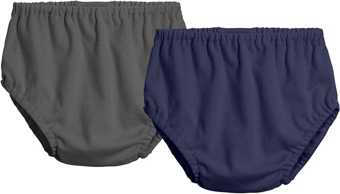 City Threads Cotton Diaper Covers for Girls and Boys 2-Pack, Made in USA Baby Bloomers, Wear Over Disposable and Cloth