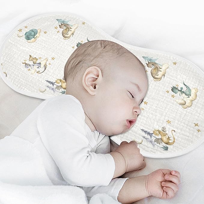 vvfelixl Burp Cloths Dragon Baby for Baby Boy Girls Baby Washcloths Burp Rags 1 Pack