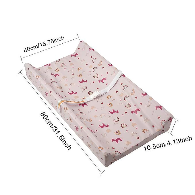 Baby Changing Pad Diaper Changing Pads for Babies Non-Slip Wipeable Changing Mat for Dresser and Table PU Cover with Cute Animal Patterns