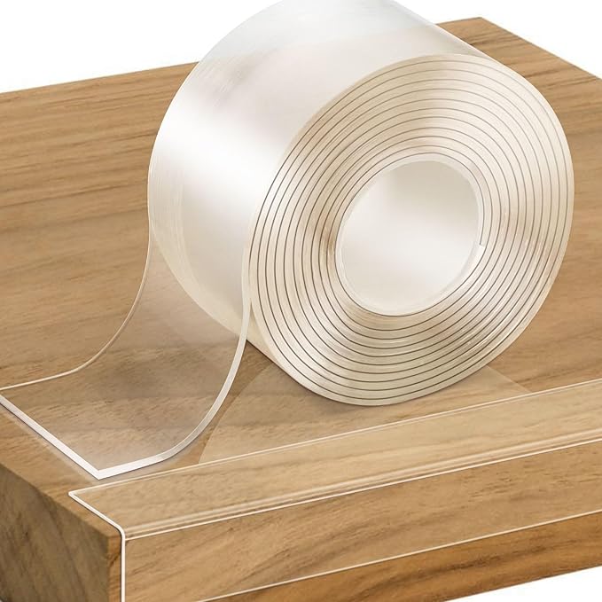 Baby Proofing Edge Protector-16.4ft Clear Soft Baby Corner Guards -Corner Protectors Child Safety Trim Bumpers for Door Frame Baseboard -Thickness 2mm