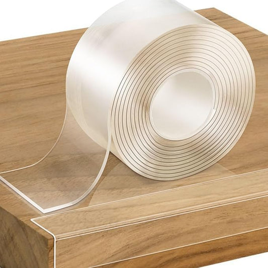 Baby Proofing Edge Protector-16.4ft Clear Soft Baby Corner Guards -Corner Protectors Child Safety Trim Bumpers for Door Frame Baseboard -Thickness 2mm