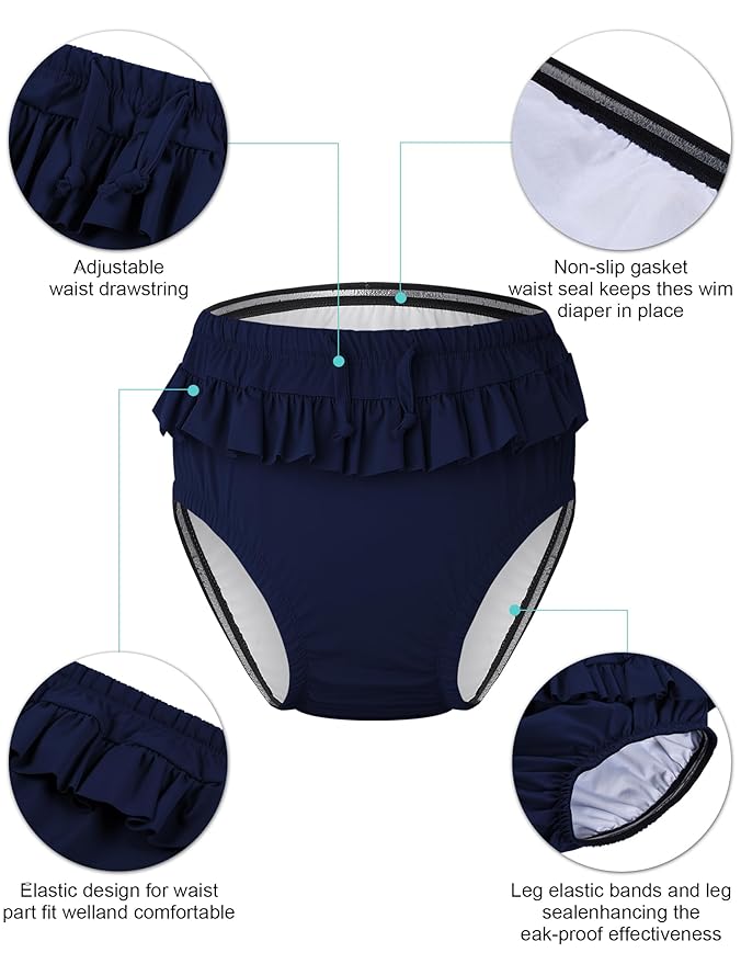 Youth Special Needs Reusable Swim Diapers Swimwear for Incontinence Diaper Covers Waterproof,Leakproof