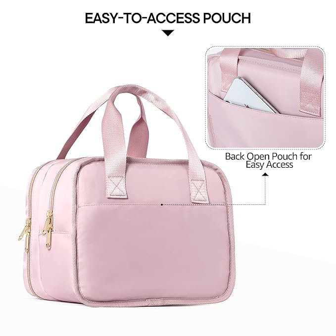 Fasrom Breast Pump Bag with Cooler, Portable Pump Carrying Case for Working Moms, Pink (Bag Only, Patent Design)