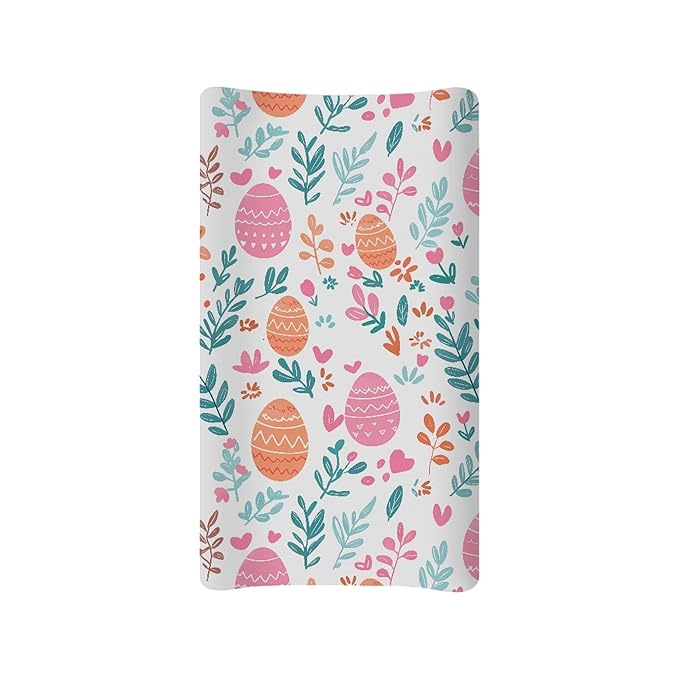 Easter Egg Soft Changing Pad Cover Comfy Infant Newborn Changing Table Covers Diaper Table Change Mat Sheet Cover for Baby Boy Girls