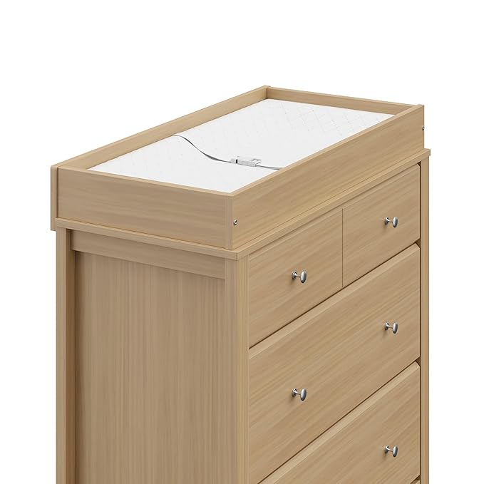 Storkcraft Horizon 3 Drawer Chest with Removable Changing Topper (Driftwood) – GREENGUARD Gold Certified Nursery Dresser, Kids’ Storage Chest with Organizer, Durable and Stylish 3-Drawer Design