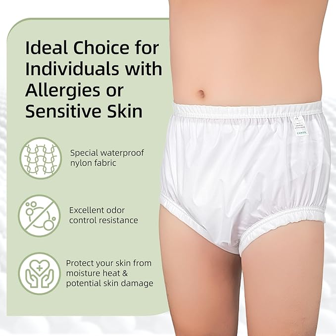 Adult Diaper Cover Noiseless Leakproof Underwear Cover Durable Lightweight Waterproof Underwear for Incontinence to Use with Diapers & Briefs for Added Leakage Protection