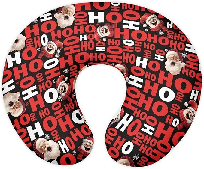 Christmas Nursing Pillow Cover Breastfeeding Pillow Covers for Breastfeeding Mom Hidden Zipper Design U-Shaped Pillow Covers Soft and Skin-Friendly, Santa Claus Sanowman HoHo