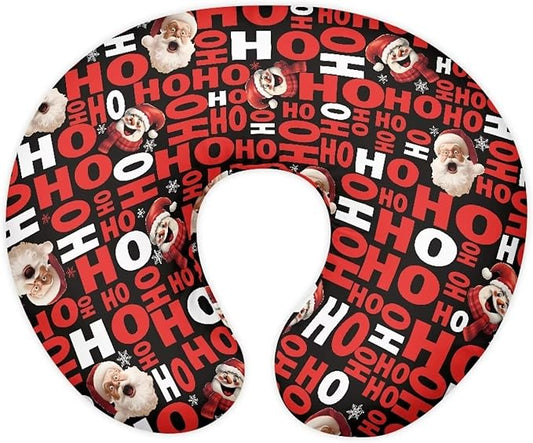 Christmas Nursing Pillow Cover Breastfeeding Pillow Covers for Breastfeeding Mom Hidden Zipper Design U-Shaped Pillow Covers Soft and Skin-Friendly, Santa Claus Sanowman HoHo