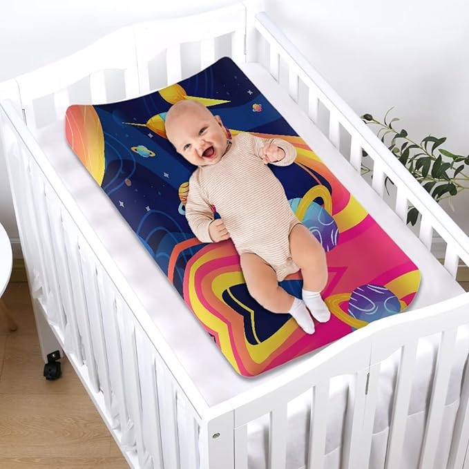 Rocket Changing Pad Covers Durable Baby Change Table Covers Stretchy Change Sheet Fit for Most Rectangular Change Pad Easy to Clean
