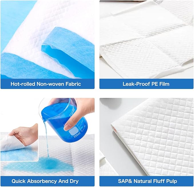 10 Pack Disposable Changing Pad, Waterproof Baby Disposable Underpads, Super Soft, Ultra Absorbent Diaper Changing Liners Baby Change Mats (17.5x22 inch)