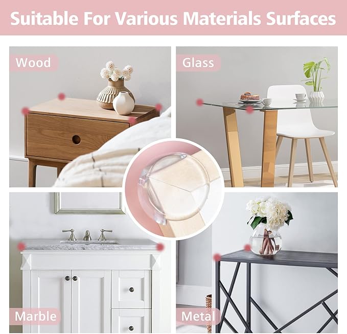 Corner Protectors, Baby Proofing Table Corner Guards, Keep Child Safe, Protectors for Furniture Against Sharp Corners (12 pcs)