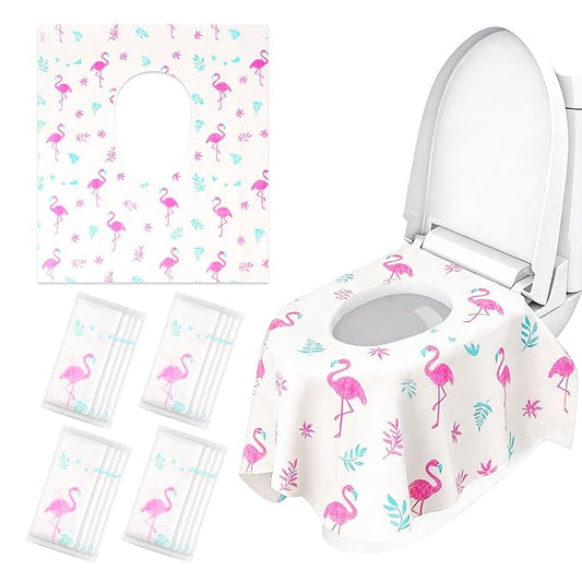 32 Pcs 23.5" x 25.4" Disposable Toilet Seat Covers for Kids & Toddlers, Hygienic & Convenient Potty Training Seat Covers, Perfect for Travel & Public Restrooms