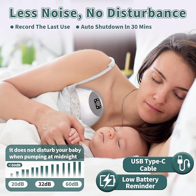 Electric Breast Pump Upgrade Hands Free Wearable 2-Pack 32db Ultra Quiet Portable Breastfeeding Pump 4 Modes 12 Suction Levels 19 21mm Flange LED Display Dual Seal Tech Ideal Gift for New Mom-White