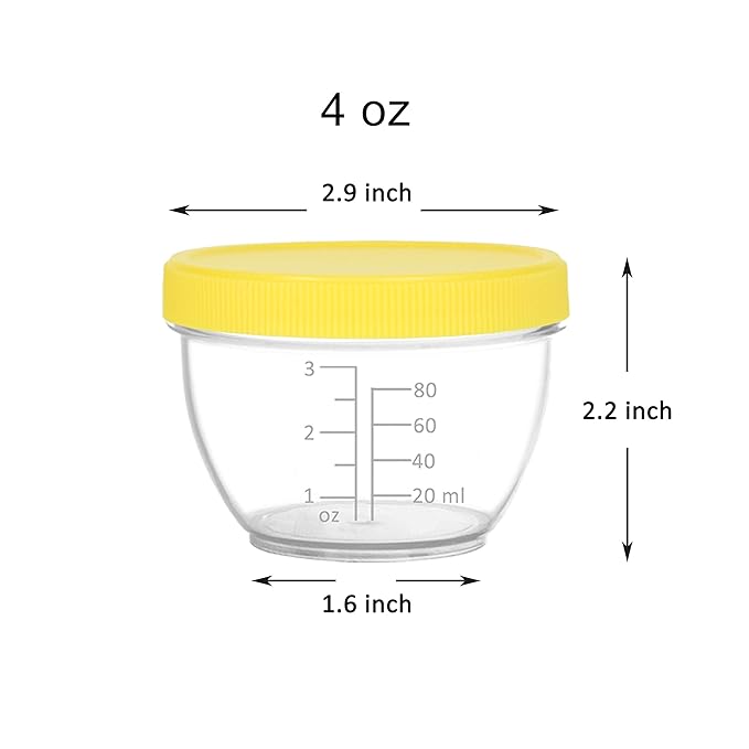 Youngever 18 Sets Baby Food Storage, 4 Ounce Baby Food Containers with Lids, 9 Bright Pink Colors, with Lids Labels