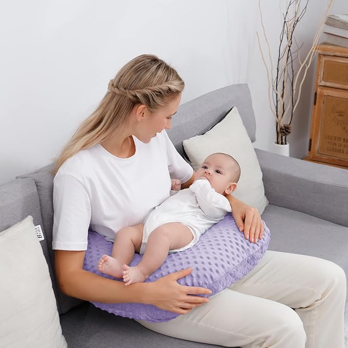 Pillowcase for Nursing Pillow and Positioner for Breastfeeding and Bottle Feeding, Propping Baby, Tummy Time, Baby Sitting Support, Awake-Time Support, Pillow Cover Only (Orchid)