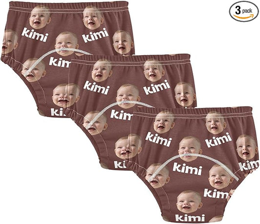 Joko Ivery 1 Burgundy Custom Potty Training Pants Soft Traning Potty Panty for Toddlers Boys Girls 3T 3Pcs