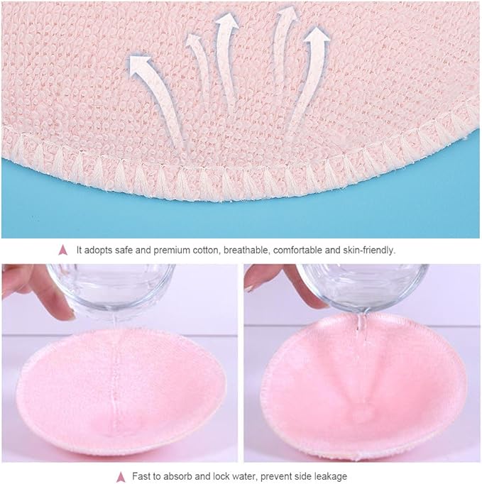 for Breastfeeding Absorbent Nursing Pads , 6 Pack Washable and Reusable Soft Cotton Pads , Absorbent Pads