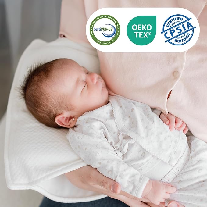 Baby Feeding Arm Pillow – Nursing Arm Pillow for Breastfeeding & Bottle Feeding, Portable Travel Nursing Pillow, Ergonomic Arm Support + Baby Head & Neck Support for Newborn & Infant, Washable
