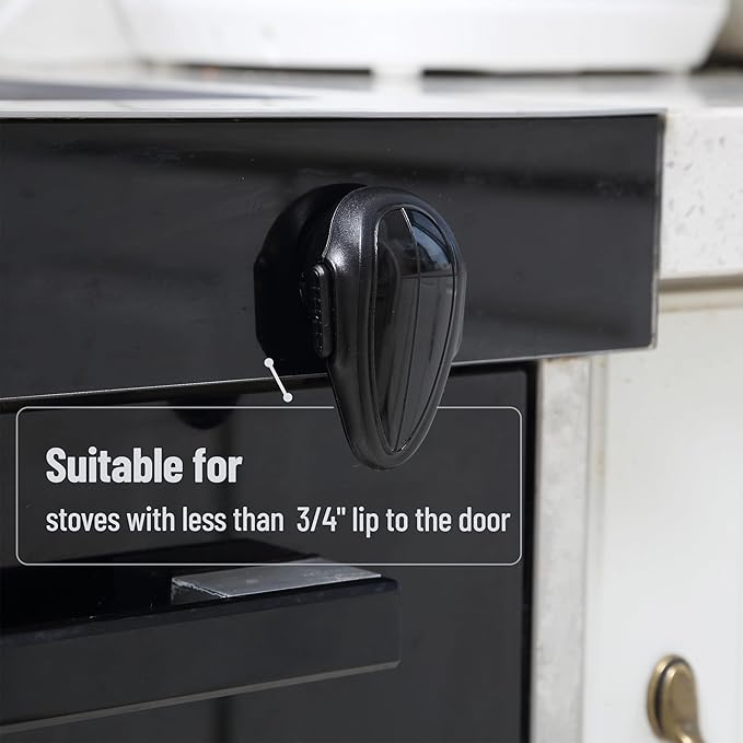 Mr. Pen- Oven Lock Child Safety, 1 Pack, Black, Heat-Resistant Oven Lock, Stove Child Proof, Stove Baby Proof, Stove Locks Child Safety, Oven Baby Proofing, Oven Safety Locks for Babies