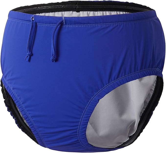 Youth Special Needs Reusable Swim Diapers Swimwear for Incontinence Cloth Diaper Covers Waterproof,Leakproof, Unisex (12-14T, Blue)