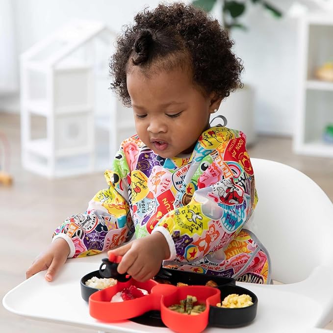 Bumkins Sleeved Bib for Girl or Boy, Baby and Toddler for 6-24 Mos