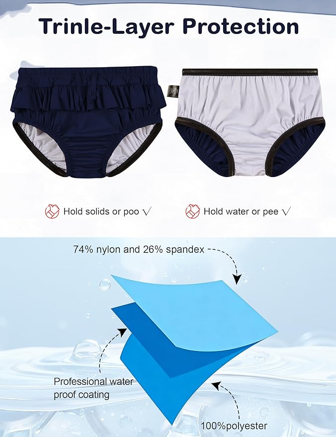 Youth Special Needs Reusable Swim Diapers Swimwear for Incontinence Diaper Covers Waterproof,Leakproof