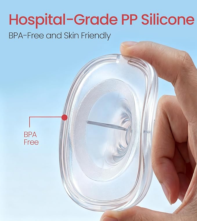 NCVI Breast Pump Hands Free, Wearable Breastfeeding Pump with Strong Suction, 1400mAh Long Battery, 4 Modes & 9 Levels, Discreet Ultra-Quiet Portable Wireless Pump, 19/21/24mm Flange Inserts, 2 Pack