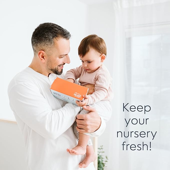Diaper Genie Easy Roll Refill, 18 Bags Per Refill, Holds Up to 846 Newborn Diapers, Odor Control, Diaper Pail Bags, Fits Diaper Genie Signature & Platinum Pails, Packaging may vary (Pack of 2)