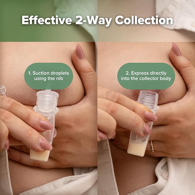 haakaa Silicone Colostrum Collector (0.2oz./6ml,6pcs) Pack - Collect, Store & Feed Colostrum Ready-to-Use Pack, Reusable Colostrum Syringes Set for Liquid Gold, Include Cloth Wipe and Storage Case