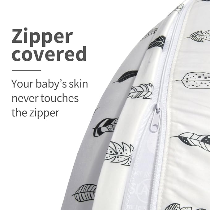 ALVABABY Nursing Pillow Cover Slipcover,Soft and Comfortable,Feathers Design,Maternity Breastfeeding Newborn Infant Feeding Cushion Cover ZT01