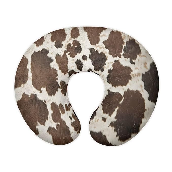 Cowhide Print Girls Boys Nursing Pillow Cover for U-Shaped Feeding Pillow Breastfeeding Super Comfy and Soft for Baby, Baby Mom Essentials, 2 Packs