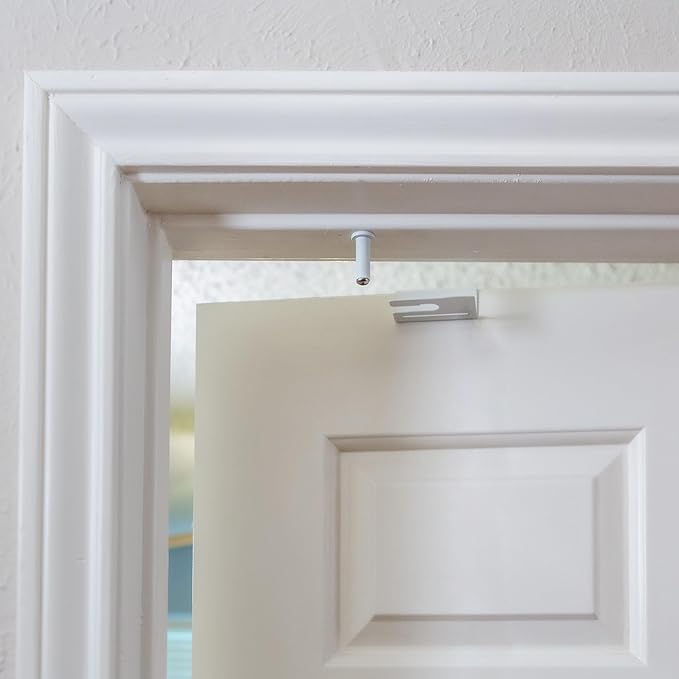 4 Pack – GlideLok Child Safety Door Top Lock | for Interior & Exterior Doors | Lock & Unlock from Both Sides | Stop Kids, Pets, Dogs & Cats from Opening Doors