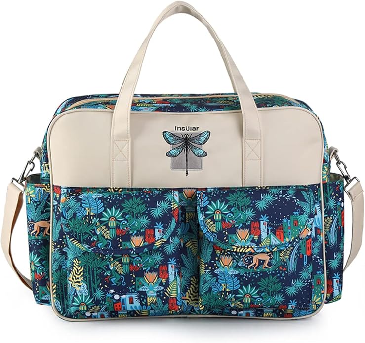 Kamay's Mummy Shoulder Bag Diaper Bag Chic Nappy Changing Bag Tote/Messenger Style Large with Changing Mat, Adjustable Straps