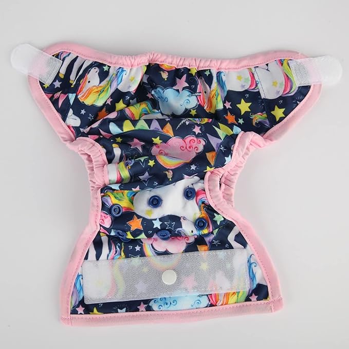 Newborn Diaper Cover with Snap and Loop - PUL Material - 1 Count