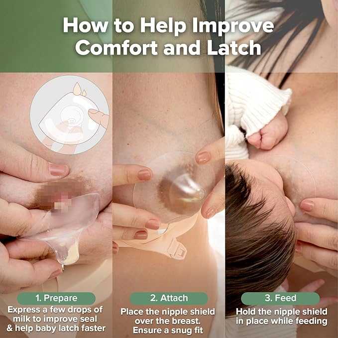 haakaa Nippleshield Silicone Nipple Shields for Breastfeeding with Carry Case Ultra-Thin Super-Soft (18mm, 2pk)