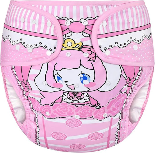 Littleforbig Washable Adjustable Reusable Waterproof Cloth Adult Diaper Wrap Cover - Little Beauty