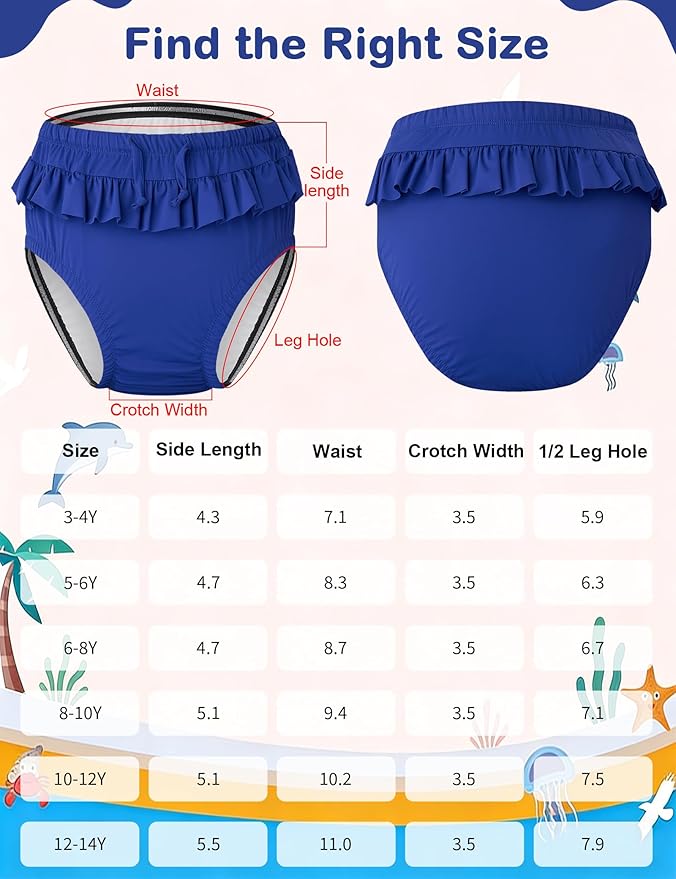 Youth Special Needs Reusable Swim Diapers Swimwear for Incontinence Diaper Covers Waterproof,Leakproof