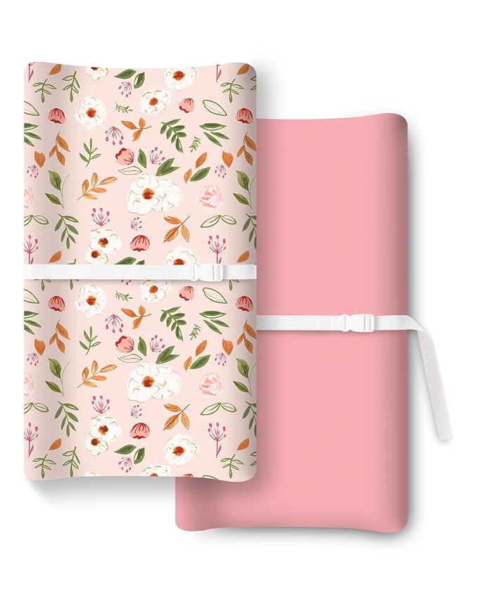 Extra Stretchy Changing Pad Cover, Ultra Soft Premium Jersey Knit Changing Pad Sheets, Unisex for Boys Girls, Fits All Standard Changing Tables/Dresser Tops - 2 Pack